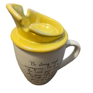 Lighthouse Coffee Mug features Encouraging Sentiment With Bold Typographic Fonts